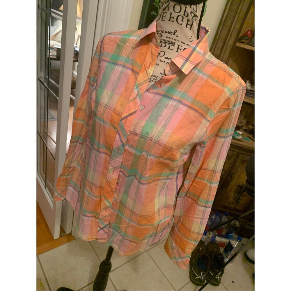 Talbots Button Down Plaid Shirt